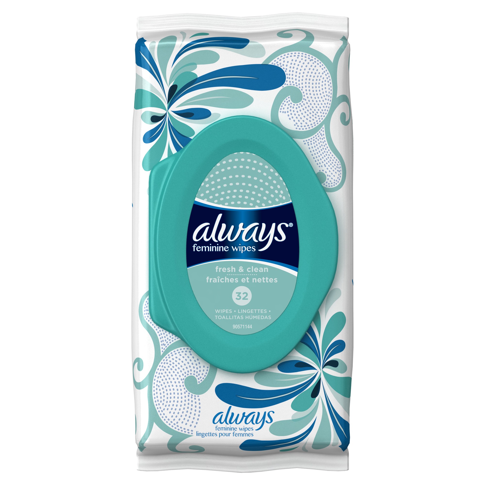 Always Discreet, Always Feminine Wipes Fresh & Clean, 32 Each