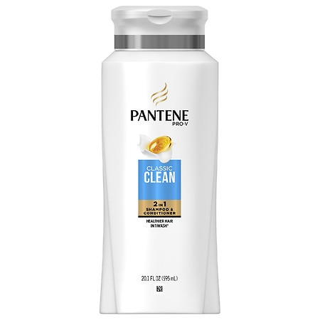 Pantene Pro-V Classic Clean Nourishing Moisturizing 2 in 1 Shampoo Plus Conditioner  20.1 Fl Oz
