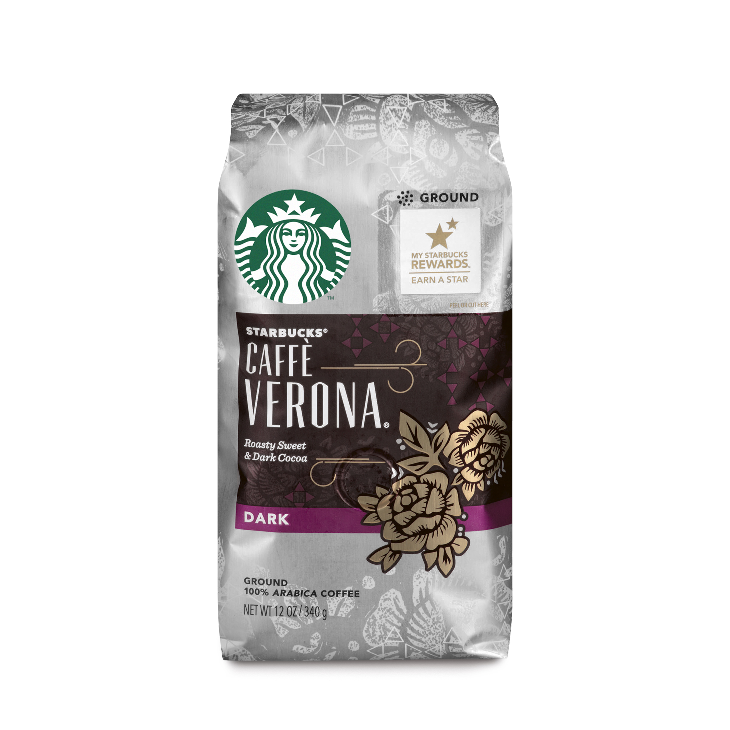 Starbucks Dark Roast Ground Coffee — Caffè Verona — 100% Arabica — 1 Bag (12 Oz.)