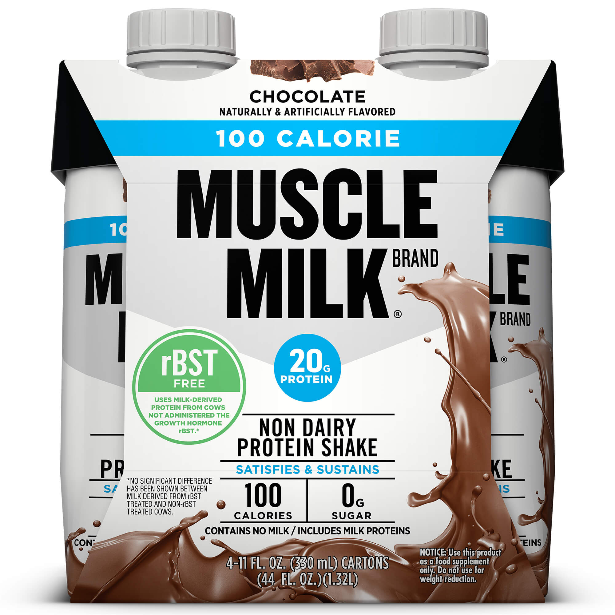 Muscle Milk Zero Protein Shake Chocolate 11 Fl Oz Each / Pack of 4