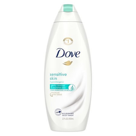 Dove Sensitive Body Wash Gently Cleanses & Moisture Skin  Unscented  22oz