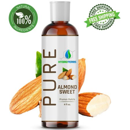 Sweet Almond Oil 4 Oz 100% Pure Natural Carrier for Skin  Face  Hair and Massage