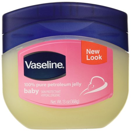 Vaseline 100% Pure Petroleum Jelly Baby Skin Protectant  Hypoallergenic  Unscented  13 Oz
