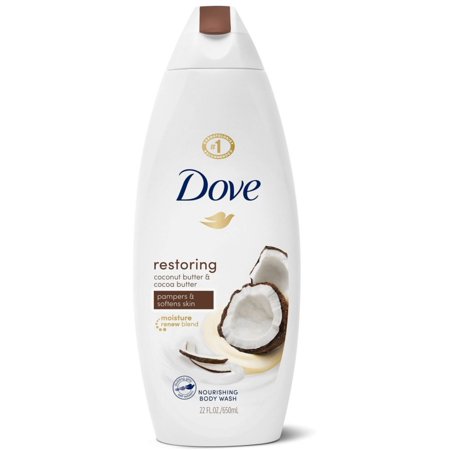 Dove Body Wash Restoring Coconut Butter & Cocoa Butter  22 Oz (Pack of 4)