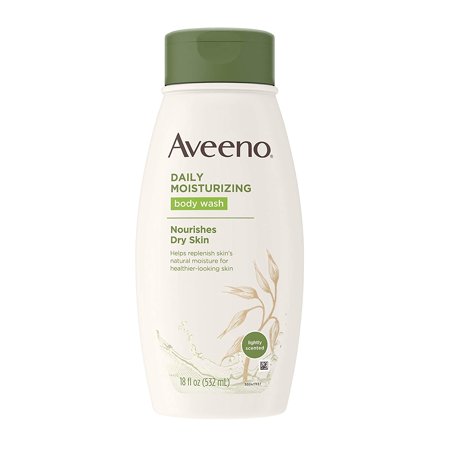 Daily Moisturizing Body Wash for Dry Skin with Soothing Oat & Rich Emollients, Creamy Shower Cleanser, Gentle, Soap-Free and Dye-Free, Light Fragrance