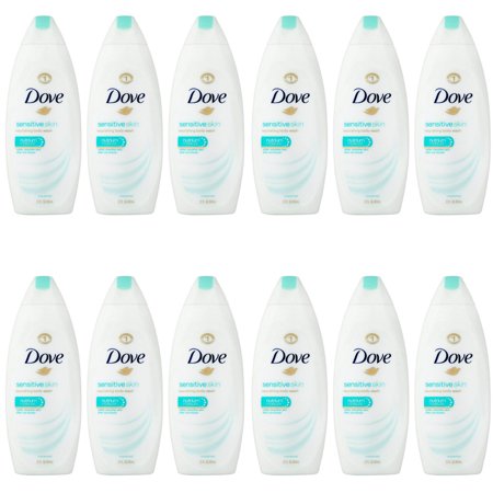 Pack of (12) Dove Body Wash Sensitive Skin 22 Ounce (650ml)