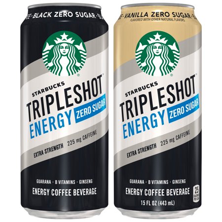 (12 Cans) Starbucks Tripleshot Energy Zero Sugar, Variety Pack, 15 Fl Oz