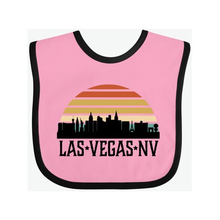 Inktastic Las Vegas Nevada Skyline Retro Gift Baby Boy or Baby Girl Bib