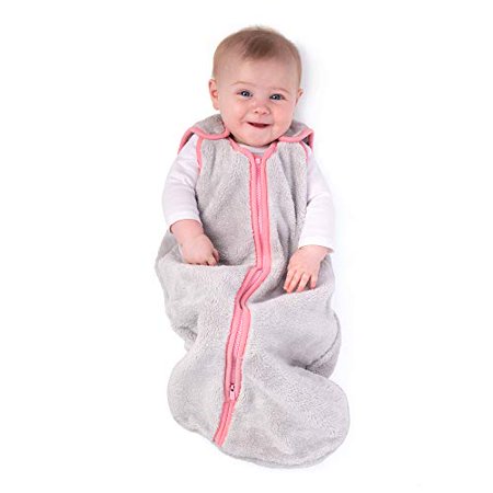 Baby Deedee Sleep Nest Teddy Baby Sleeping Bag  Gray Bubble Gum  Small (0-6 Month) (168)
