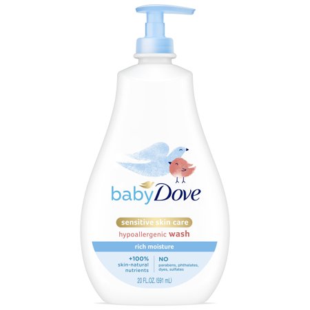 Baby Dove Sensitive Skin Care Baby Wash Rich Moisture 20 Oz 1 Ct  Pack of 4