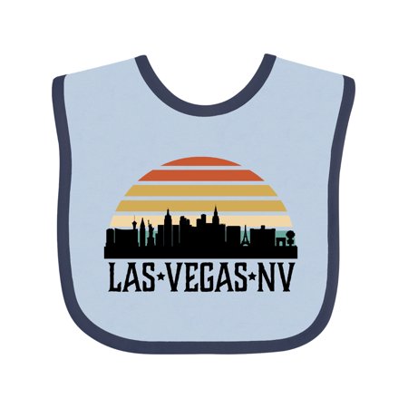 Inktastic Las Vegas Nevada Skyline Retro Gift Baby Boy or Baby Girl Bib