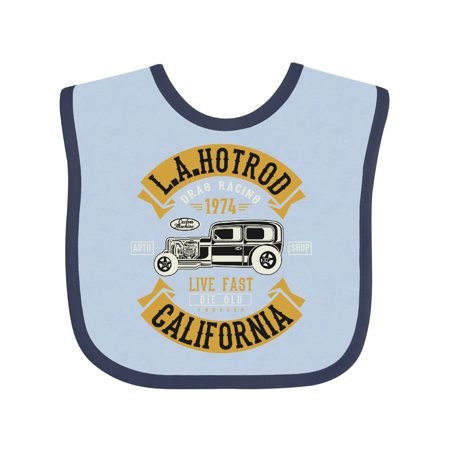 Inktastic LA Hot Rod Drag Racing Gift Baby Boy or Baby Girl Bib