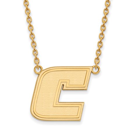 Solid 14k Yellow Gold Official the U of Tennessee at Chattanooga Lg Pend Pendant Necklace Charm Chain 18  (Width = 20mm )