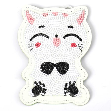 Romacci DIY Diamond Painting Pendant Diamond Coin Purse Cute Cat Full Drill Special Shape Diamond Painting Kits for Handbag Shoulder Bag Backpack Pend