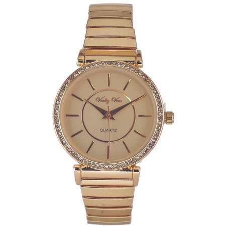 An Elegant Watch with a Touch of Sparkling Crystals Rounding the Case #8835