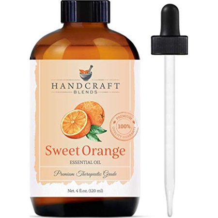 Handcraft Sweet Orange Essential Oil - 100% Pure and Natural - Premium Therapeutic Grade with Premium Glass Dropper - Huge 4 Fl. Oz