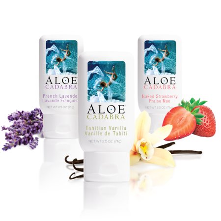 Best Natural Personal Lubricant & Moisturizer  Assorted Water Based Lube Travel Bundle for Her  Him  Couples: 1 Each - Strawberry Flavored  Vanilla Fl