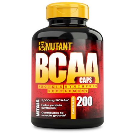 Mutant  BCAA 200 - Protein Synthesis, Amino Energy, Muscle Growth, Complete BCAA Formula, 100% Free Form BCAAs in Ultra-Fast Absorption Capsule  200 C