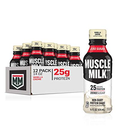 Muscle Milk Genuine Protein Shake, Vanilla CrÃ¨me, 25g Protein, 14 Fl Oz, 12 Pack