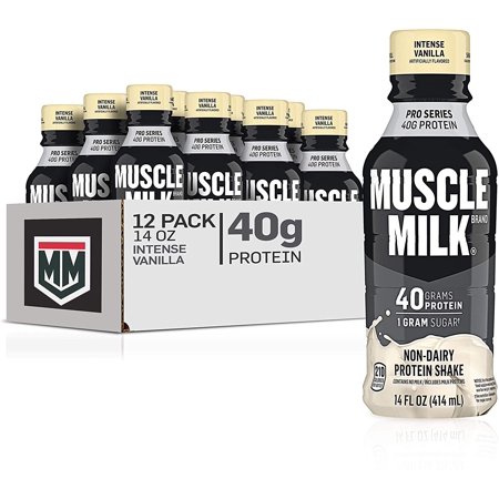 Muscle Milk Pro Series Protein Shake  Intense Vanilla  32g Protein  14 Fl Oz  12 Pack