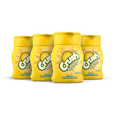 Crush  Pineapple  Liquid Water Enhancer New  Better Taste! (4 Bottles  Makes 96 Flavored Water Drinks) Sugar Free  Zero Calorie Pineapple 1.62 Fl Oz (