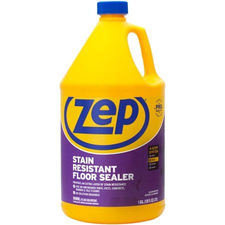 Zep Stain Resistant Floor Sealer - Liquid - 1 Gal (128 Fl Oz) - 1 Each - Blue