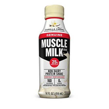 Muscle Milk Genuine Protein Shake, Vanilla Crme, 25g Protein, 14 Fl Oz, 12 Count