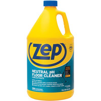 Zep Commercial Neutral Floor Cleaner Concentrate Concentrate Liquid - 1 Gal (128 Fl Oz) - 4 / Carton - Blue