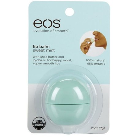 Eos 100% Natural Organic Lip Balm Sweet Mint 0.25 Oz (Pack of 6)