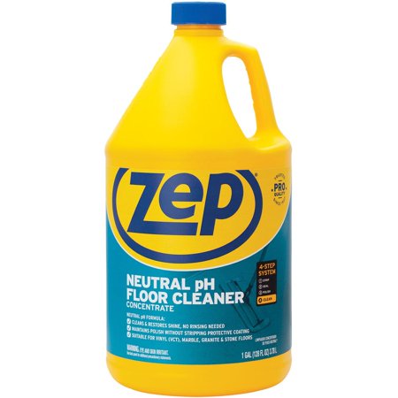 Zep Neutral Floor Cleaner Concentrate - Concentrate Liquid - 1 Gal (128 Fl Oz) - 4 / Carton - Blue