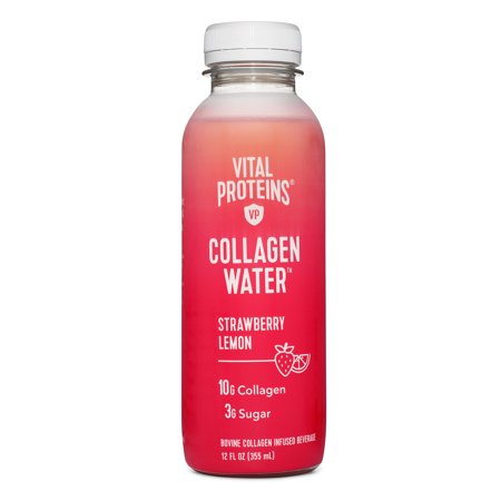 Vital Proteins Strawberry Lemon Collagen Water, 12 Fl Oz, 6 Pack