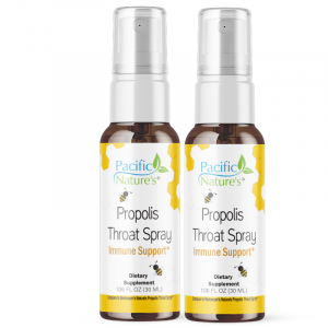 Pacific Nature's Propolis Throat Spray with Natural Bee Propolis Resin 85 Mg