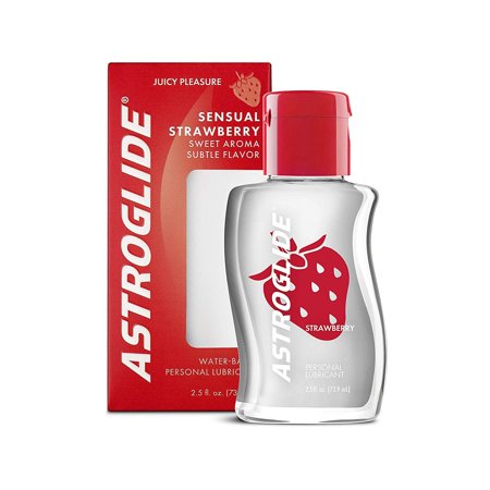 Astroglide Strawberry Flavored Water Based Personal Lubricant  2.5 Oz