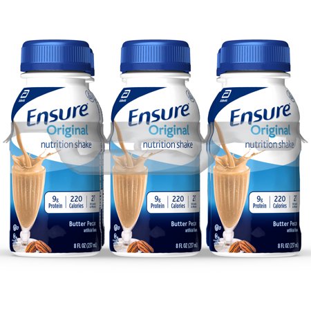 Ensure Original Nutrition Shake with 9 Grams of Protein, Meal Replacement Shakes, Butter Pecan, 8 Fl Oz, 6 Count ( 2 Packs of 6 Counts - 12 Counts Tot
