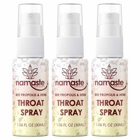 Namaste Bee Propolis & Echinacea Herb Throat Spray 3-Pack Natural Immunity Boosting