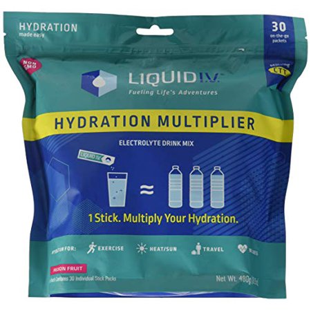 Liquid I.V.Hydration Multiplier Electrolyte Powder Easy Open Packets Supplement Drink Mix(Passion Fruit 30 Count)