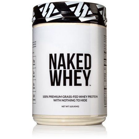 Naked Nutrition Naked Whey Grass Fed Whey Protein Powder  Unflavored  15 Servings