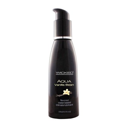 Wicked Aqua Flavored Water Based Lubricant - Vanilla Bean - 2 Oz