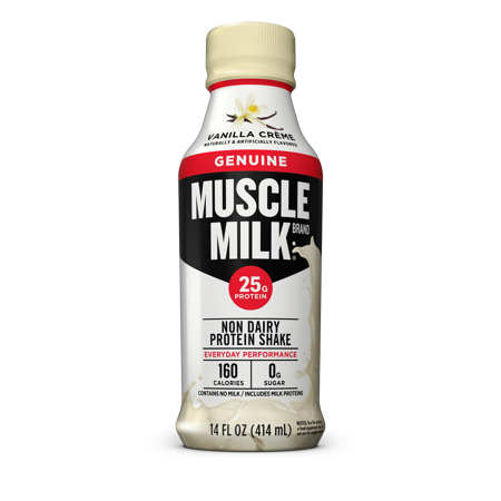 Muscle Milk Genuine Protein Shake, Vanilla CrÃ¨me, 25g Protein, 14 Fl Oz, 12 Pack