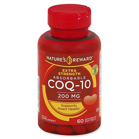 Nature's Reward 60-Count 200 Mcg Extra Strength Absorbable CoQ-10 Quick Release Softgels