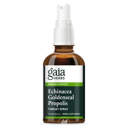 Echinacea Goldenseal Propolis Throat Spray 1 Oz by Gaia Herbs, Pack of 2