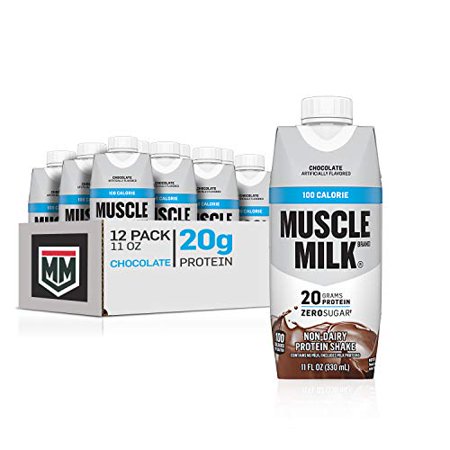 Muscle Milk 100 Calorie Protein Shake, Chocolate, 20g Protein, 11 Fl Oz, 12 Pack