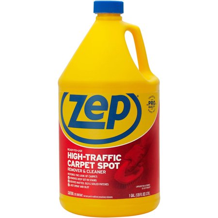 Zep High-Traffic Carpet Spot Remover & Cleaner - Liquid - 1 Gal (128 Fl Oz) - 4 / Carton - Red