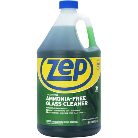 Zep Commercial Glass Cleaner Concentrate - Concentrate Liquid Solution  Green - 1 Gal 128 Fl Oz - 1 Each