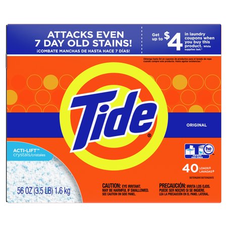 Tide Powder Laundry Detergent  Original Scent  40 Loads  56 Oz