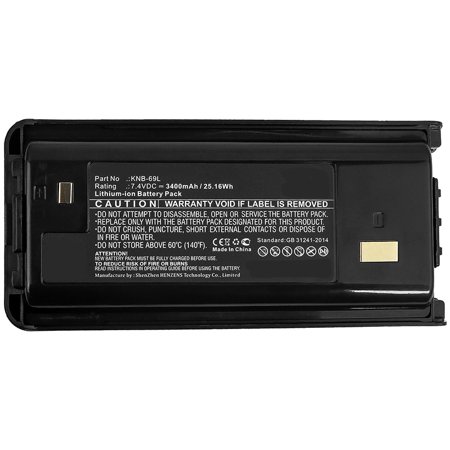 Synergy Digital 2-Way Radio Battery  Works with Kenwood TK-2312 2-Way Radio  (Li-ion  7.4  3400mAh) Ultra High Capacity  Compatible with Kenwood KNB-6