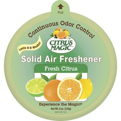 Citrus Magic Solid Air Freshener Solid - 8 Fl Oz (0.3 Quart) - Fresh Citrus - 6 Week - 12 / Carton - Odor Neutralizer