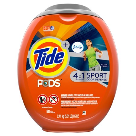 Tide Pods Sport Odor Defense Laundry Detergent Pacs 88 Count.
