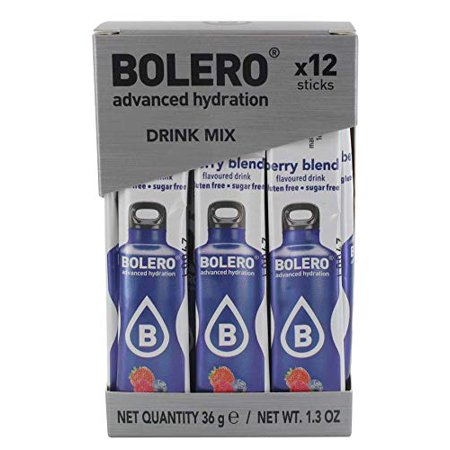 Bolero Advanced Hydration Mix Single Serve Drink Mix Packets, Sugar-Free Water Flavoring Packets, Convenient Calorie-Free Drink Mix Powder Sticks, 3 P