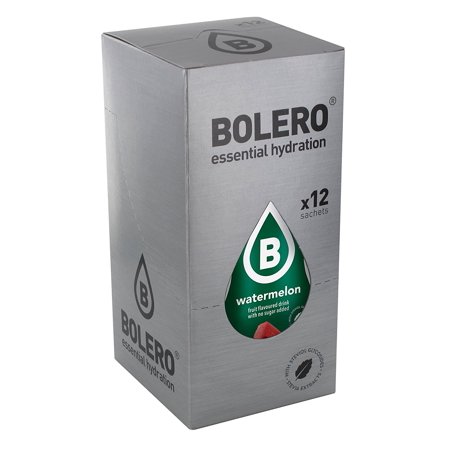 Bolero Advanced Hydration Classic Sachets, Sugar-Free Water Flavoring Packets, Convenient Calorie-Free Drink Mix Powder Packets, 12-Count (Watermelon)